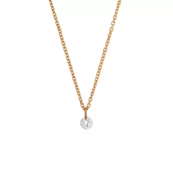 Leaf Jewelry Halskette Pure Diamant, 18 K Rosegold Sonderangebot