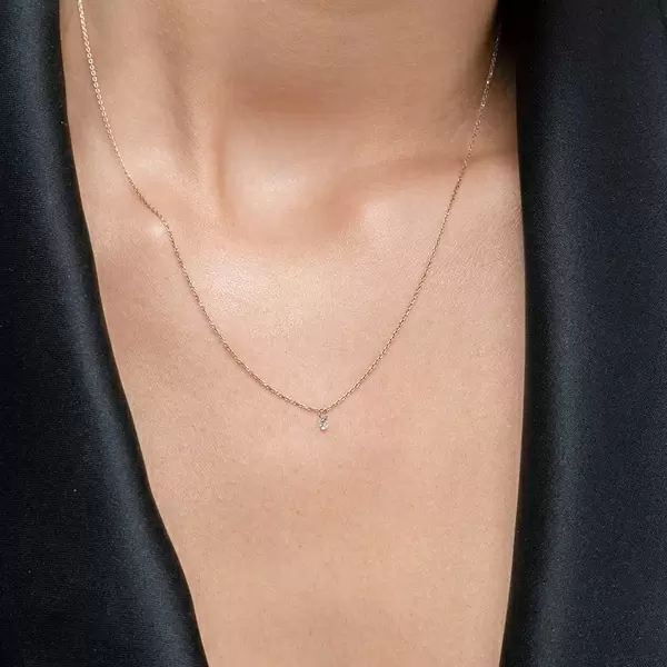 Leaf Jewelry Halskette Pure Diamant, 18 K Rosegold Sonderangebot