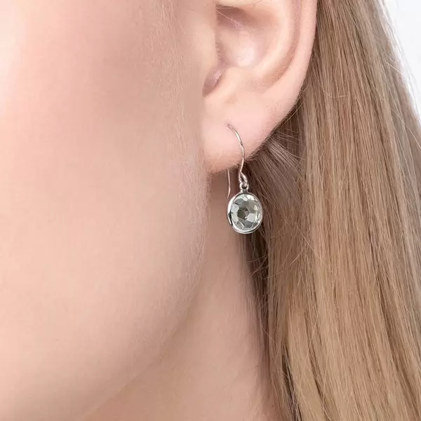 Leaf Jewelry Ohrringe Grüner Amethyst, 14 K Weißgold Rabatt