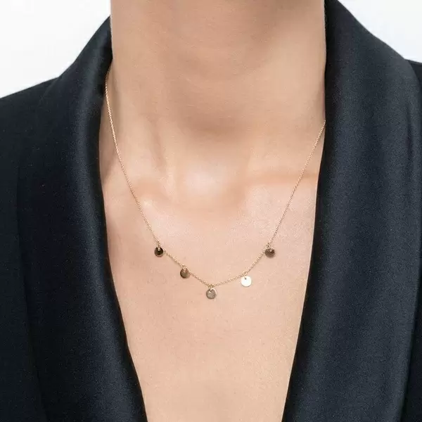 Leaf Jewelry Halskette Platelet, 14 K Gelbgold Exklusivangebot