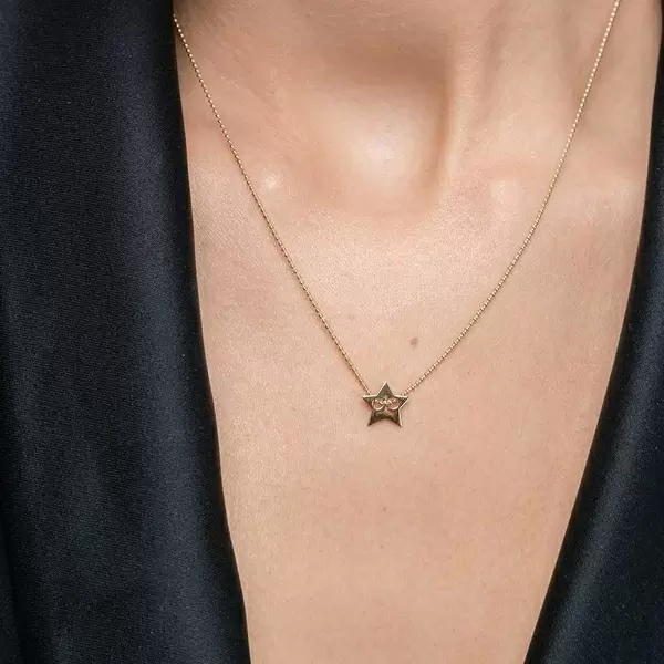 Leaf Jewelry Halskette Star, 14 K Gelbgold Cyber Monday