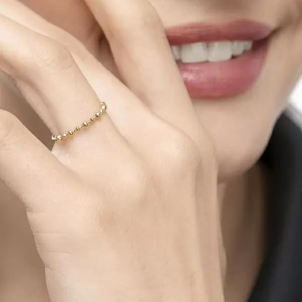 Leaf Jewelry Ring Kugel, 18 K Gelbgold Weihnachtsangebot