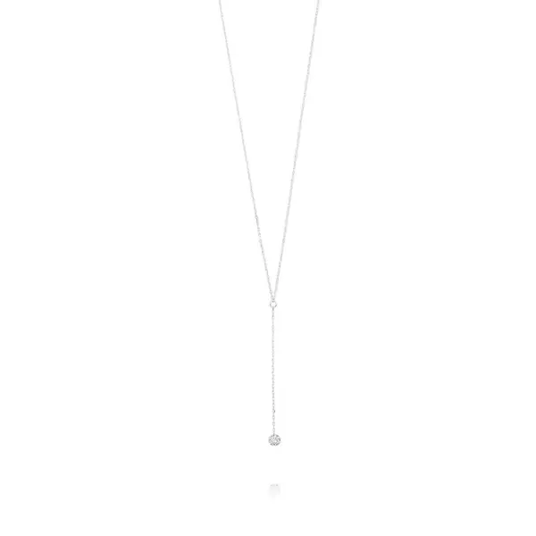 Leaf Jewelry Halskette Y-Pure Diamant, 18 K Weißgold Jubiläumsangebot