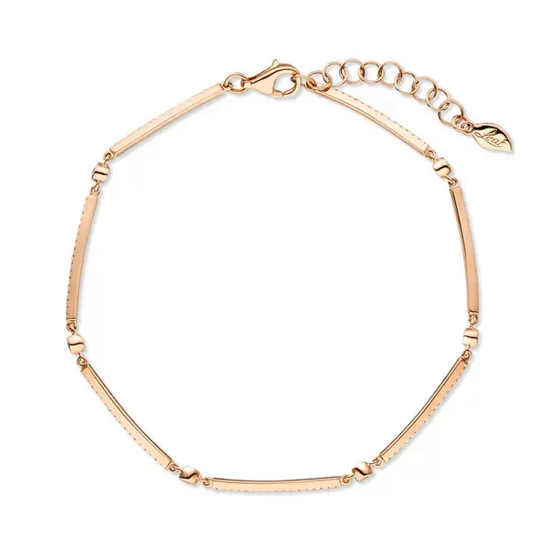Leaf Jewelry Armband Bar, 18K Rosegold, Diamanten Neueste Mode