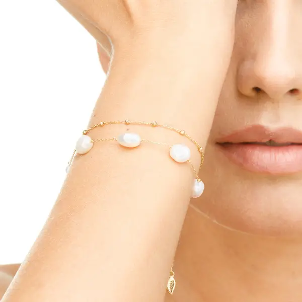 Leaf Jewelry Armkette Beads, 14K Rosegold Online Outlet