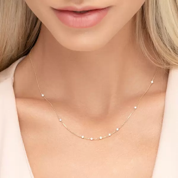 Leaf Jewelry Halskette White Pearls, 14 K Gelbgold Exklusive Angebote