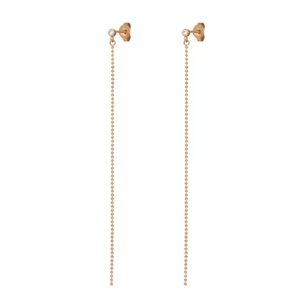 Leaf Jewelry Ohrringe Ball Chain, 14 K Rosegold Wochenangebot
