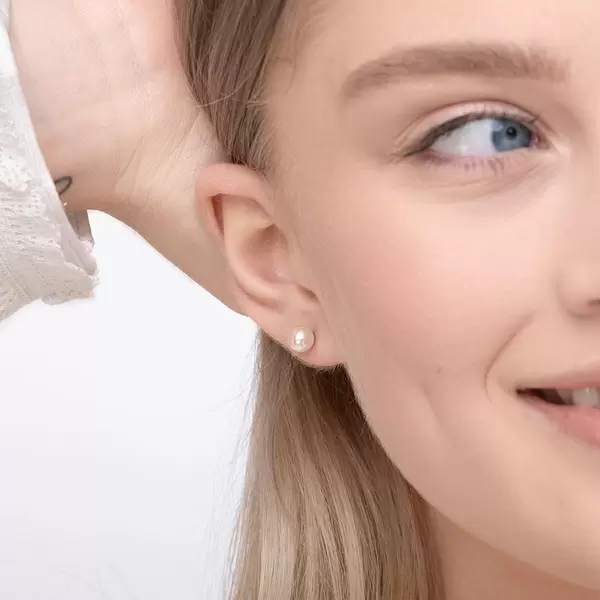 Leaf Jewelry Ohrstecker Perle, 6mm, 14 K Rosegold Kostenlose Rückgabe