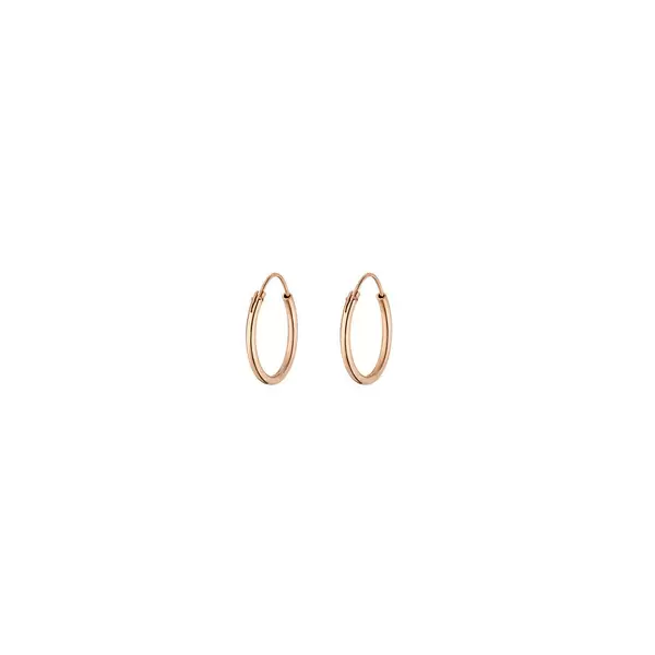 Leaf Jewelry Creole Rund S, 15mm, 14 K Rosegold JETZT KAUFEN