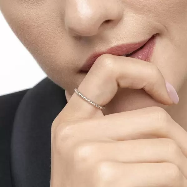 Leaf Jewelry Ring Kugel, 18 K Weissgold Neueste Stile