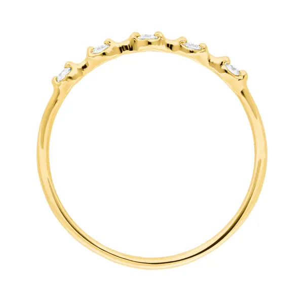 Leaf Jewelry Ring mit 5 Diamanten, 14K Gelbgold Bis zu 55% Rabatt