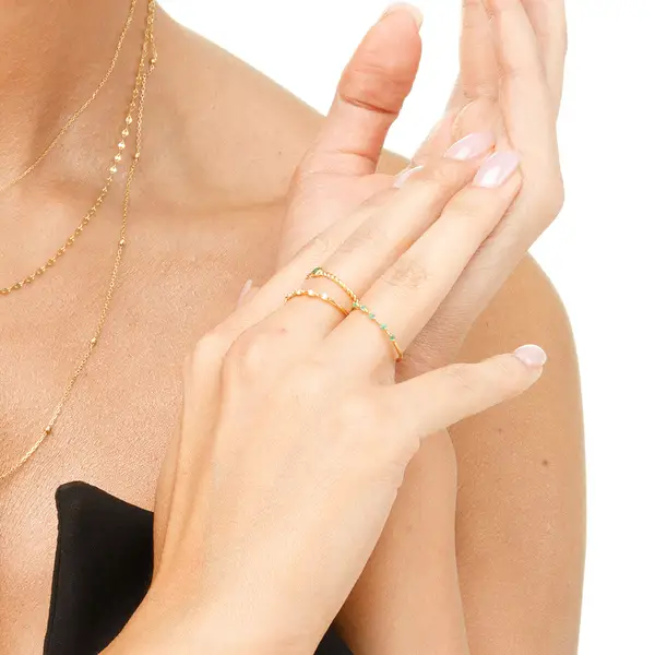 Leaf Jewelry Ring mit 5 Diamanten, 14K Gelbgold Bis zu 55% Rabatt