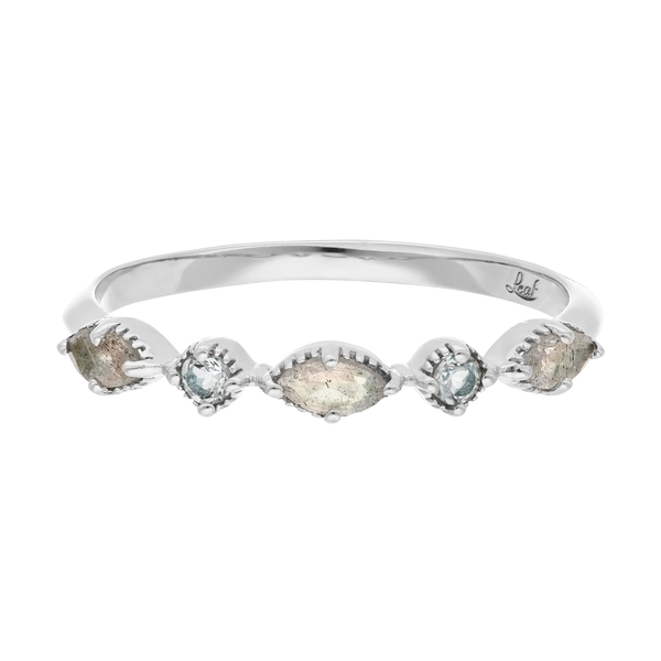 Leaf Jewelry Silber Ring, Oval Gems, Labradorit Begrenzt auf 3 Tage