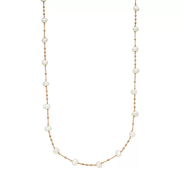Leaf Jewelry Halskette Perle, Rosegold zollfrei