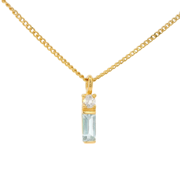 Leaf Jewelry Halskette Glamour, Blue/White Topas, 18 K Gelbgold vergoldet Verkauf