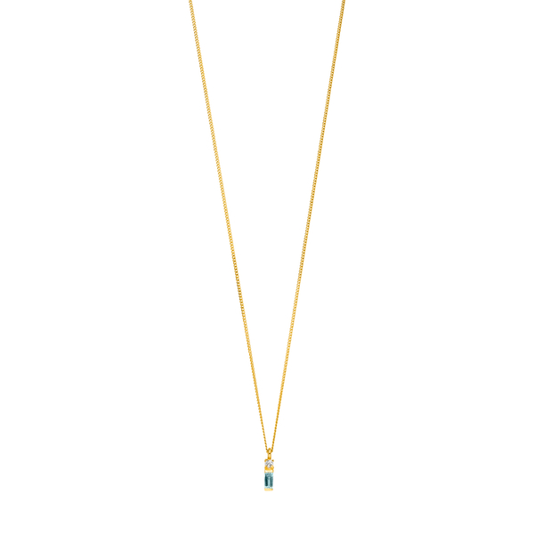 Leaf Jewelry Halskette Glamour, Blue/White Topas, 18 K Gelbgold vergoldet Verkauf
