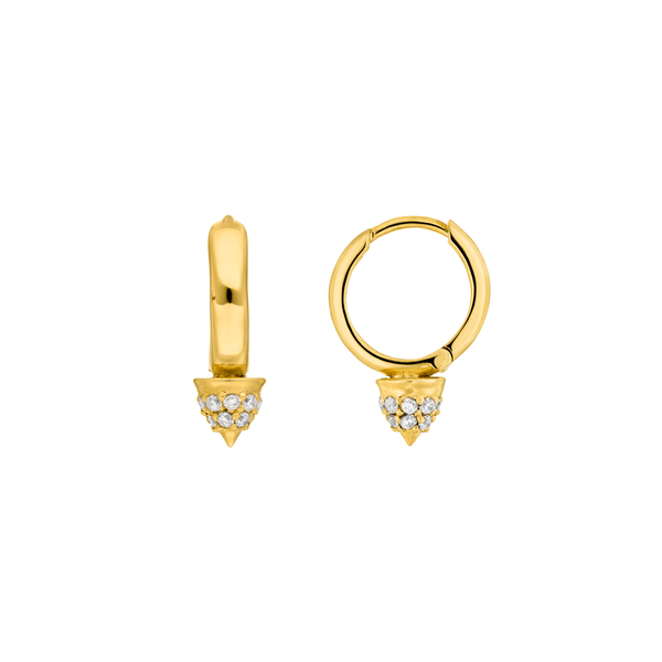 Leaf Jewelry Mini Creole Single Stud, 18 K Gelbgold vergoldet Cyber Monday