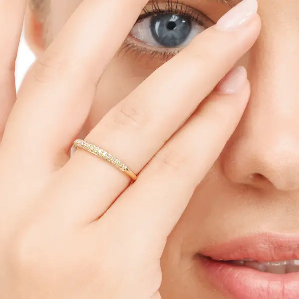 Leaf Jewelry Ring DAZZLE mit Diamanten, 14K Gelbgold Wochenangebot