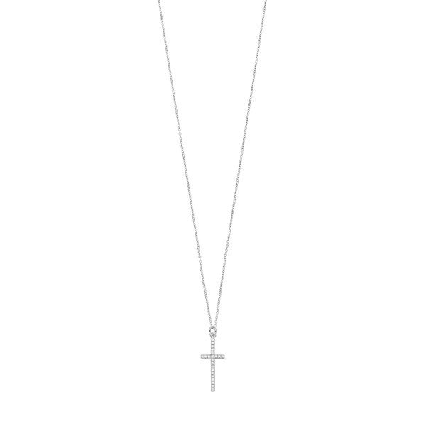 Leaf Jewelry Halskette Kreuz mit Zirkonia, 925 Sterlingsilber Bis zu 65% Rabatt