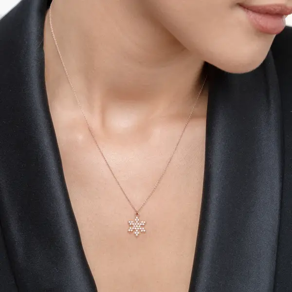Leaf Jewelry Halskette Snowflake, 18 K Gelbgold vergoldet Bis zu 55% Rabatt