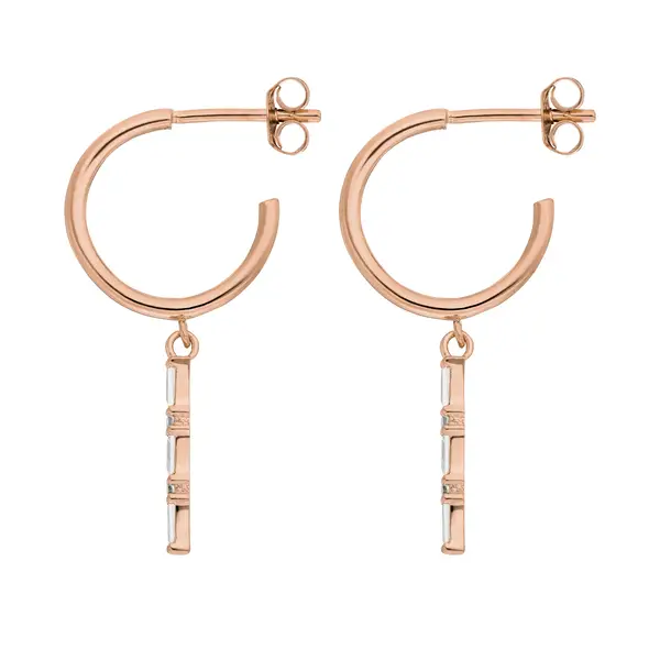 Leaf Jewelry Creole ICE CUBE, 18 K Rosegold vergoldet Im Verkauf