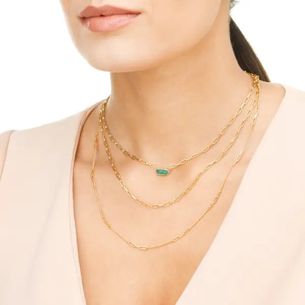 Leaf Jewelry Silber Halskette, CUBE II, Rosegold Kostenloser Versand