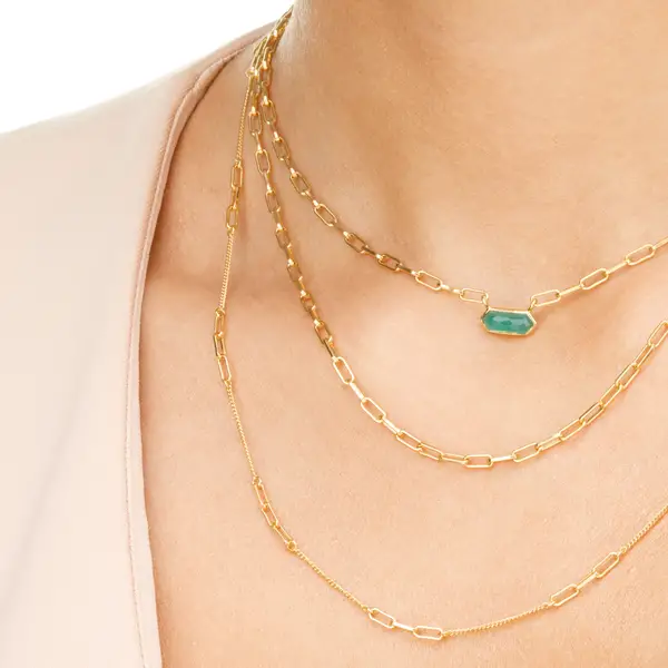 Leaf Jewelry Silber Halskette, CUBE II, Rosegold Kostenloser Versand