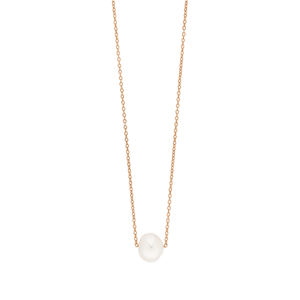 Leaf Jewelry Halskette Perlen Tropfen, 18 K Rosegold vergoldet Sonderangebot