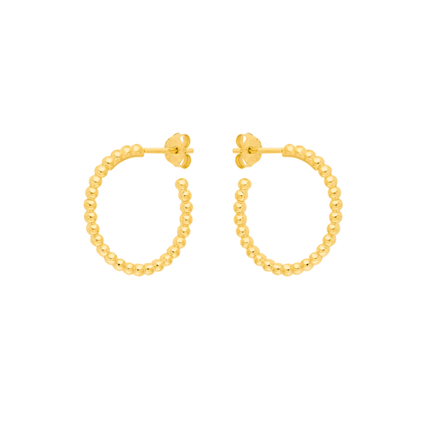 Leaf Jewelry Creole Kugelring, 20mm, 18 K Gelbgold vergoldet Rabatt