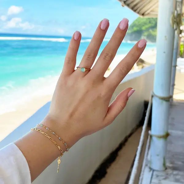 Leaf Jewelry Armkette Rubin, 18 K Rosegold vergoldet Cyber Monday
