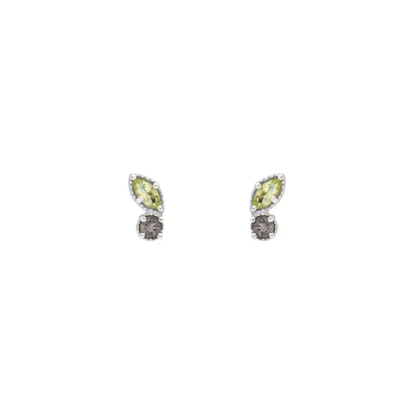 Leaf Jewelry Ohrstecker Two Gems, Peridot, 925 Sterlingsilber Weihnachtsangebot