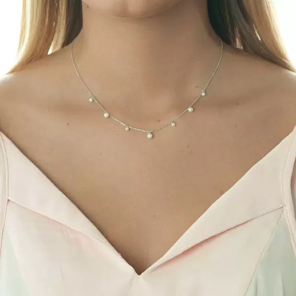 Leaf Jewelry Halskette Rain Drop, 925 Sterlingsilber, Perle Bis zu 60% Rabatt