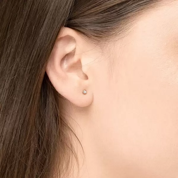 Leaf Jewelry Ohrstecker MINI Pure 18 K Gelbgold vergoldet, 18 K Rosegold vergoldet Black Friday Preise