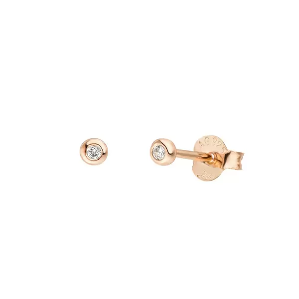 Leaf Jewelry Ohrstecker MINI Pure 18 K Gelbgold vergoldet, 18 K Rosegold vergoldet Black Friday Preise