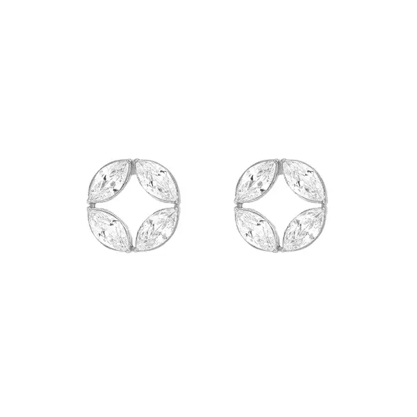 Leaf Jewelry Ohrstecker Zirkonia Flower, 925 Sterlingsilber zollfrei