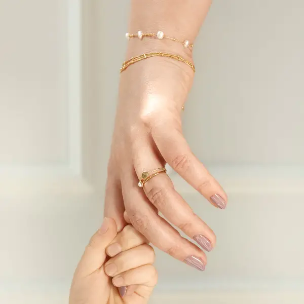 Leaf Jewelry Silber Armkette, WATERFALL, Gelbgold Rabatt