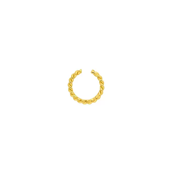 Leaf Jewelry Earcuff Rope, 10 mm, 18 K Gelbgold vergoldet Kauf eins, bekomm eins gratis