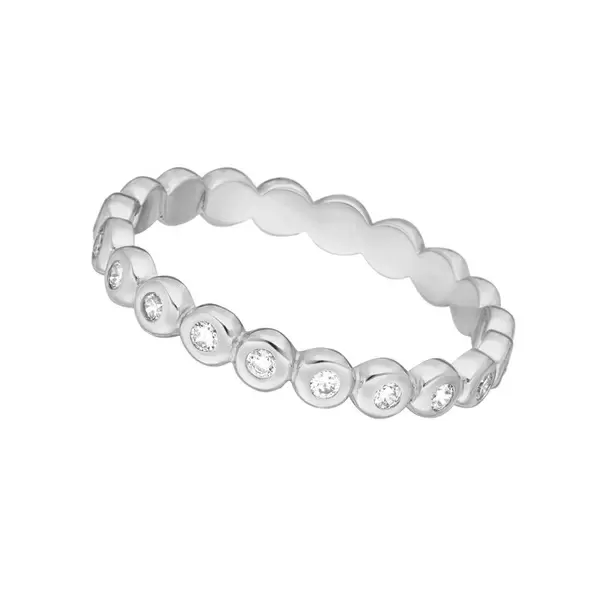 Leaf Jewelry Ring Balls mit Zirkonia, 925 Sterlingsilber Nur noch ein Tag übrig