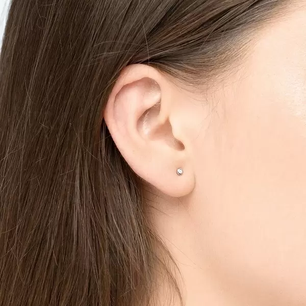 Leaf Jewelry Ohrstecker MINI Pure 18 K Gelbgold vergoldet, 925 Sterlingsilber Fabrikladen