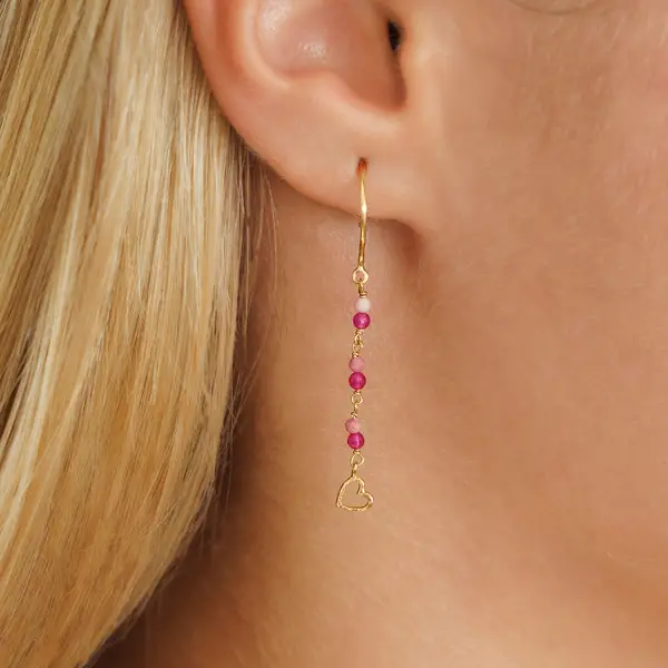 Leaf Jewelry Ohrhänger Amazonit, 18 K Gelbgold vergoldet Begrenzt auf 3 Tage