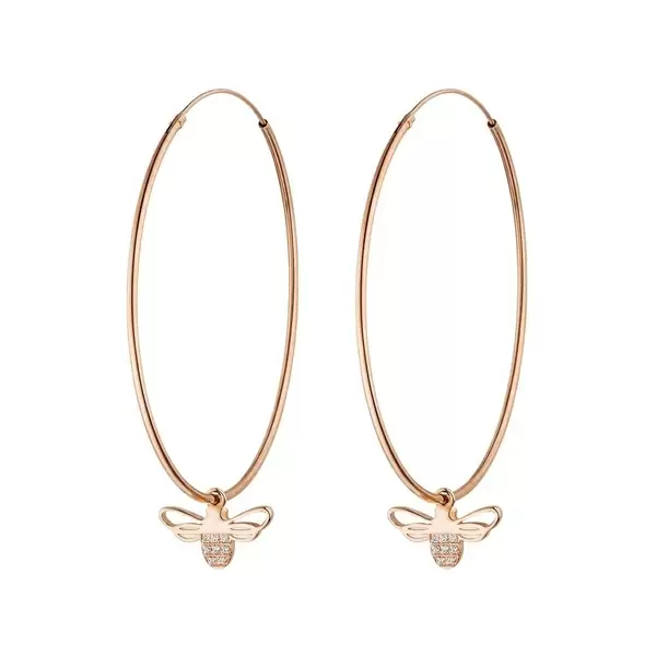 Leaf Jewelry Creole Bee Happy, 18 K Rosegold vergoldet Online