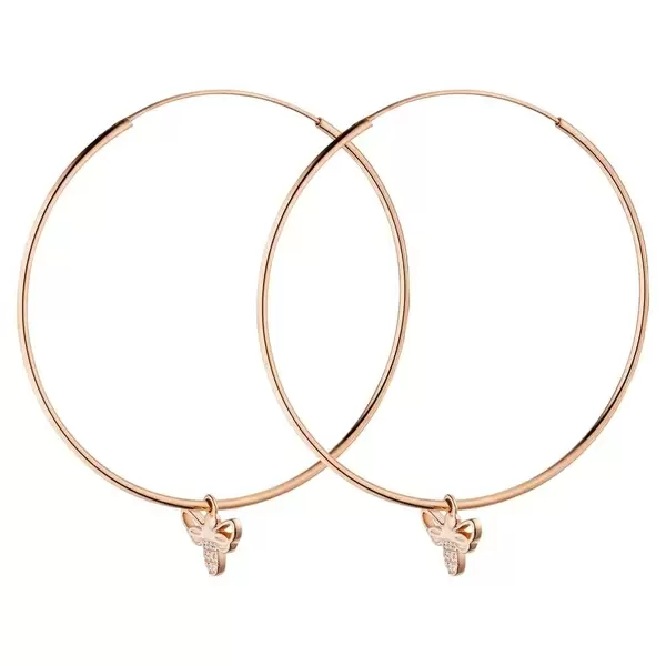 Leaf Jewelry Creole Bee Happy, 18 K Rosegold vergoldet Online