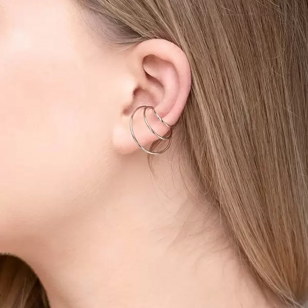 Leaf Jewelry Earcuff Triple Ring, 925 Sterlingsilber Schlussverkauf