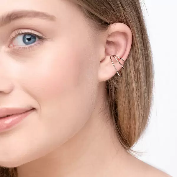 Leaf Jewelry Earcuff Triple Ring, 925 Sterlingsilber Schlussverkauf