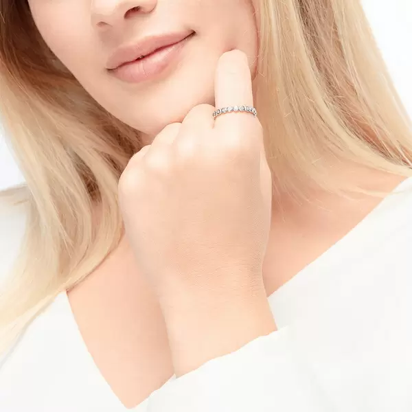 Leaf Jewelry Ring Balls mit Zirkonia, 18 K Rosegold vergoldet Exklusivangebot