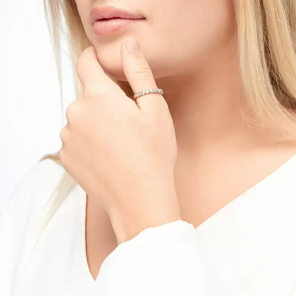Leaf Jewelry Ring Balls mit Zirkonia, 18 K Rosegold vergoldet Exklusivangebot