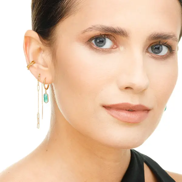 Leaf Jewelry Silber Earcuff, CHAIN, Rosegold Top Angebot