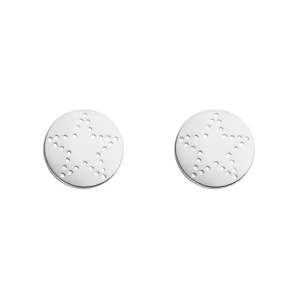 Leaf Jewelry Ohrstecker Mini-Disc STAR, 925 Sterlingsilber Super Sparpreis