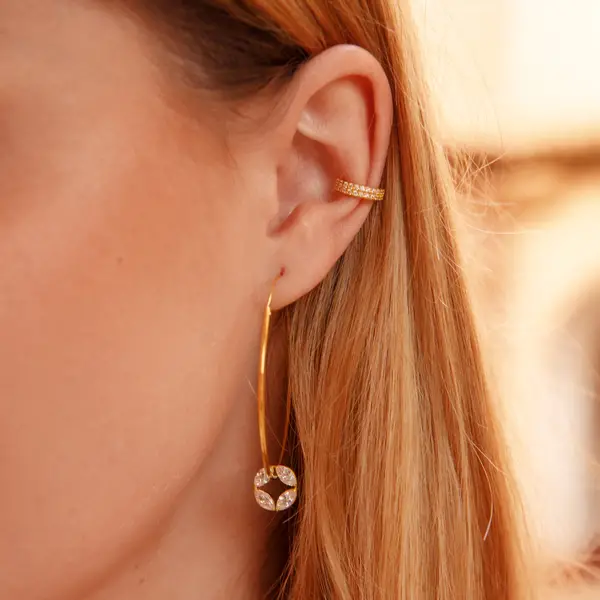Leaf Jewelry Silber Earcuff, Zirkonia 50% Rabatt mit kostenlosem Versand