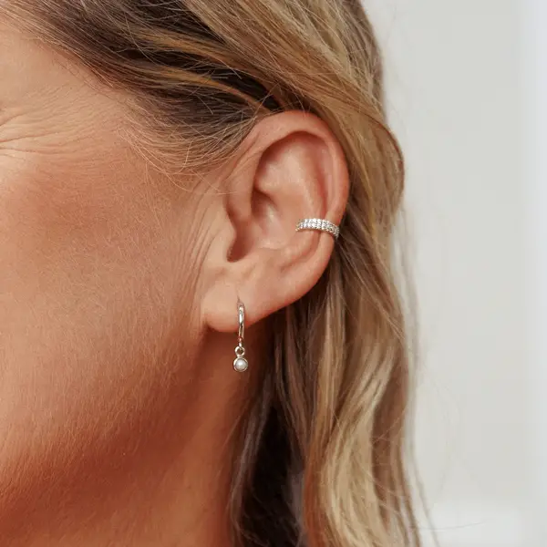Leaf Jewelry Silber Earcuff, Zirkonia 50% Rabatt mit kostenlosem Versand